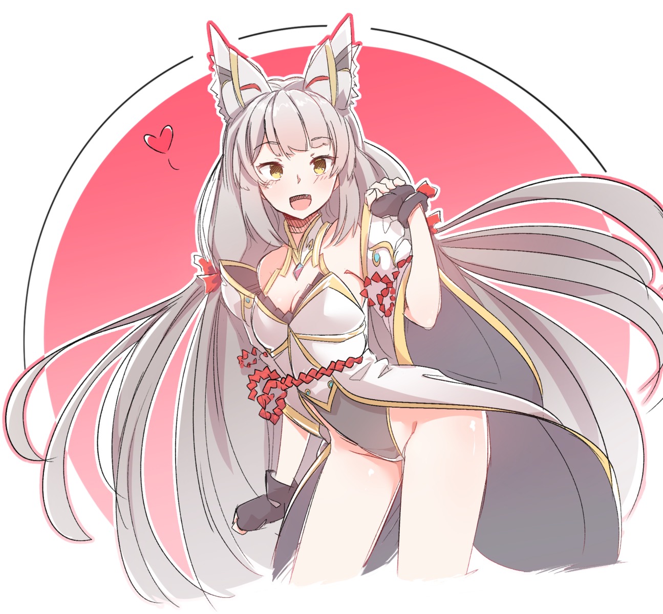 animal_ears, cleavage, japanese_clothes, leotard, niyah, niyah_(blade), tagme, xenoblade_(series), xenoblade_2