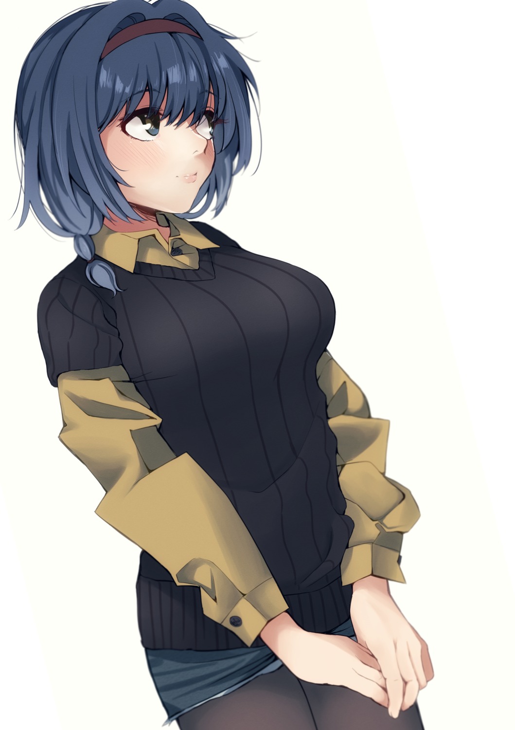 dress_shirt, furutani_himawari, pantyhose, sweater, tennosuke, yuru_yuri