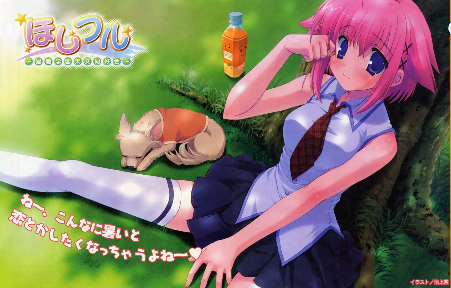 hoshiful, ikegami_akane, takatsuka_mizuki, thighhighs
