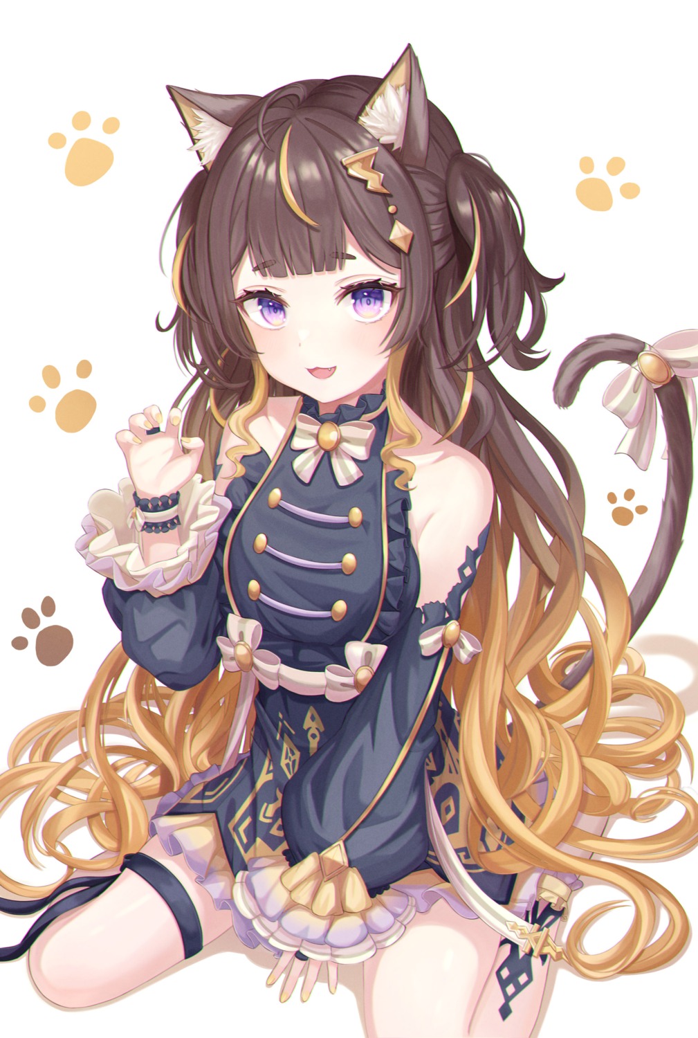 animal_ears, anya_melfissa, funii, garter, hololive, hololive_indonesia, nekomimi, tail