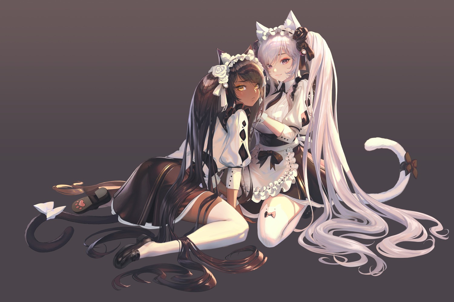 animal_ears, ass, destiny_child, maid, nekomimi, serket, shift_up, sytry, tail, thighhighs, zig90