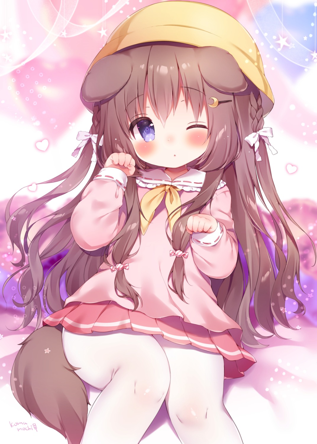animal_ears, azur_lane, fumizuki_(azur_lane), momozu_komamochi, pantyhose, seifuku, tail