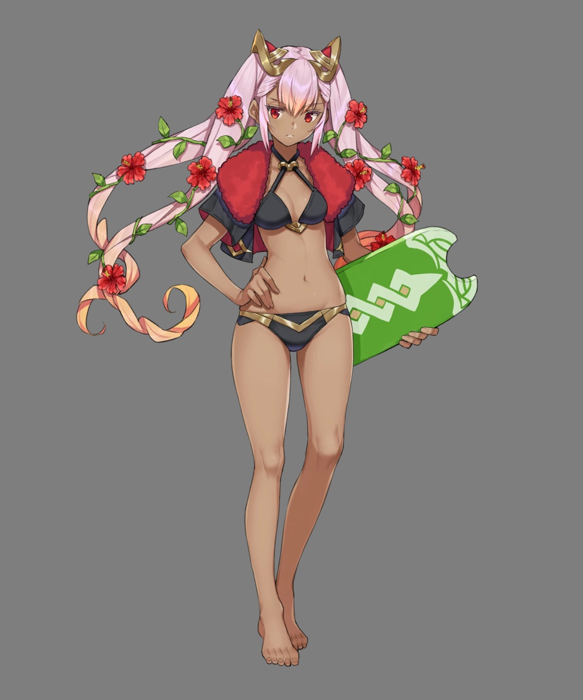 bikini, cleavage, duplicate, fire_emblem, fire_emblem_heroes, laevatein_(fire_emblem), nintendo, open_shirt, saitom, swimsuits