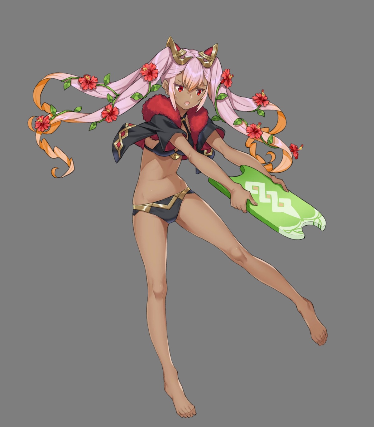 bikini, cleavage, duplicate, fire_emblem, fire_emblem_heroes, laevatein_(fire_emblem), nintendo, open_shirt, saitom, swimsuits