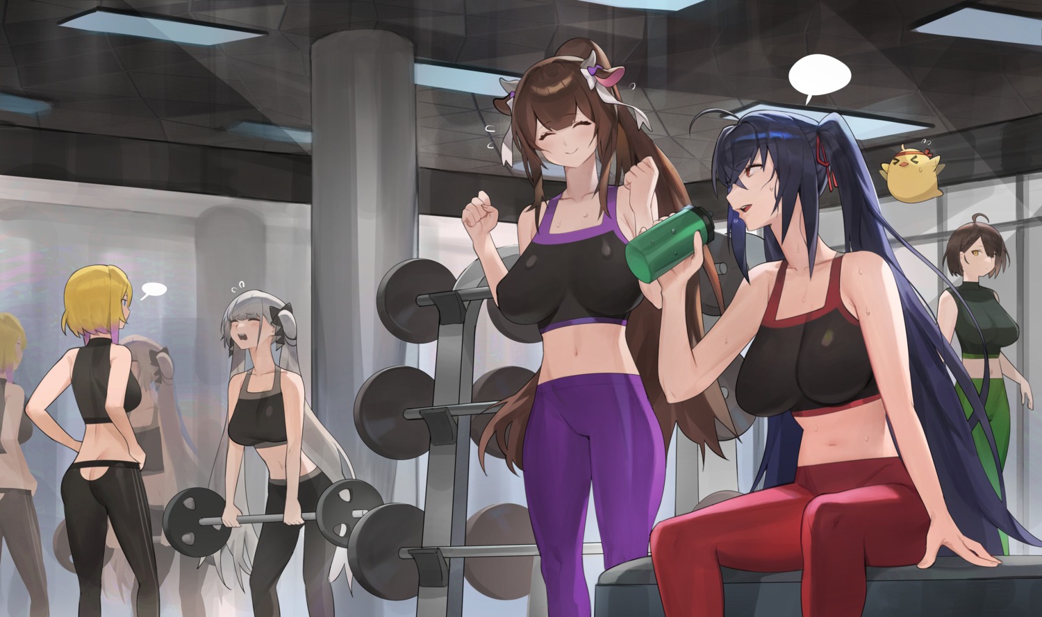 ass, azur_lane, baltimore_(azur_lane), formidable_(azur_lane), gym_uniform, hood_(james_x), kashino_(azur_lane), manjuu_(azur_lane)