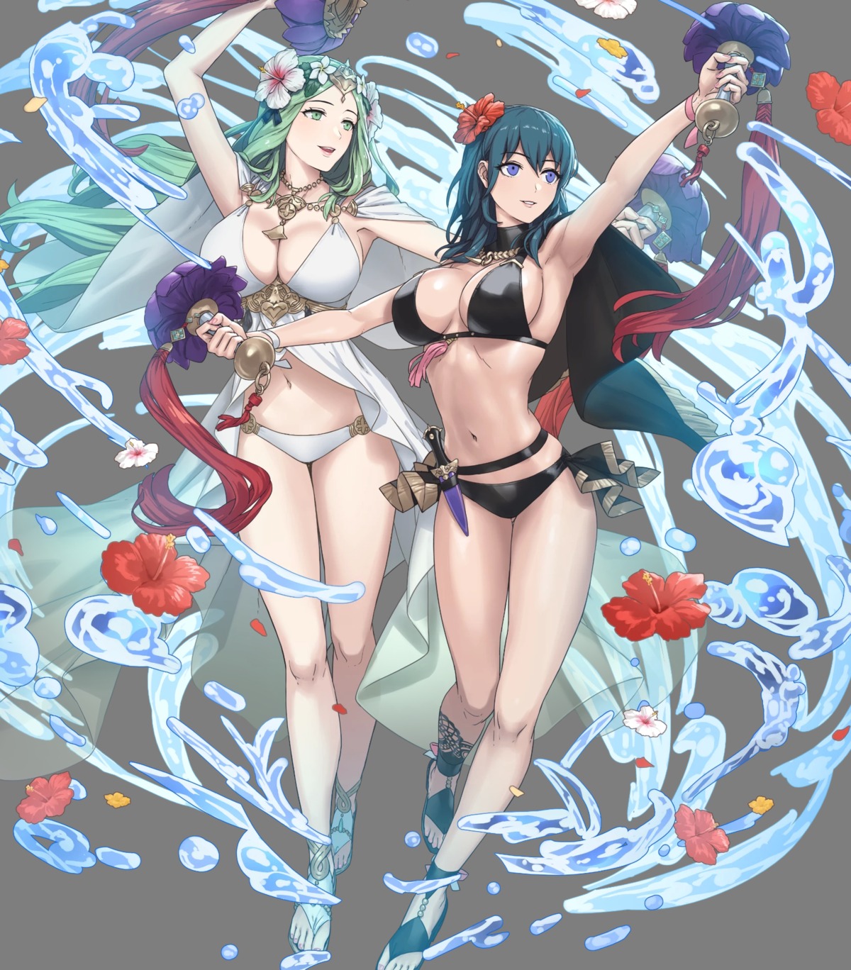 bikini, byleth_(fire_emblem), cleavage, cuboon, duplicate, fire_emblem, fire_emblem_heroes, fire_emblem_three_houses