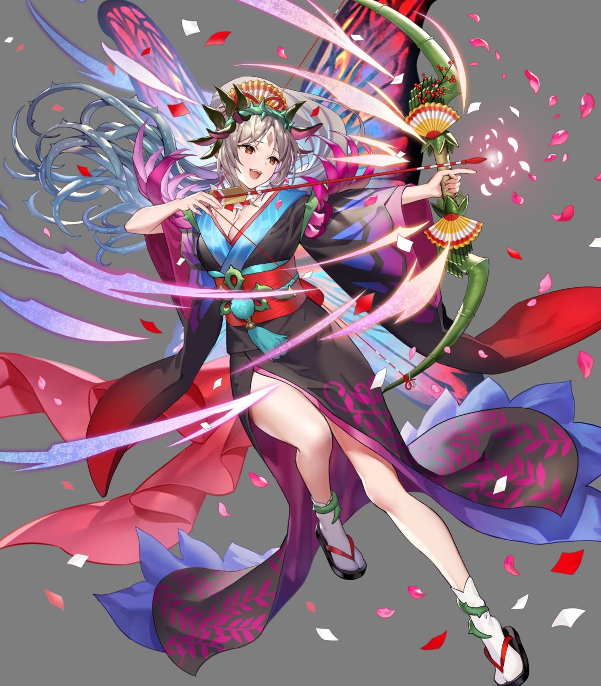 breast_hold, fire_emblem, fire_emblem_heroes, heels, kimono, nintendo, no_bra, open_shirt