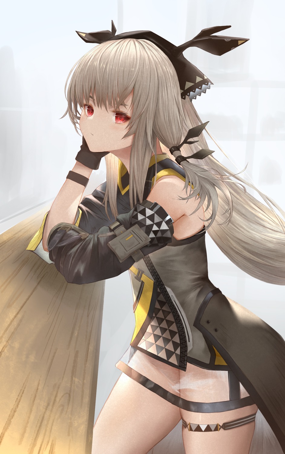 arknights, garter, see_through, uzurako, weedy_(arknights)