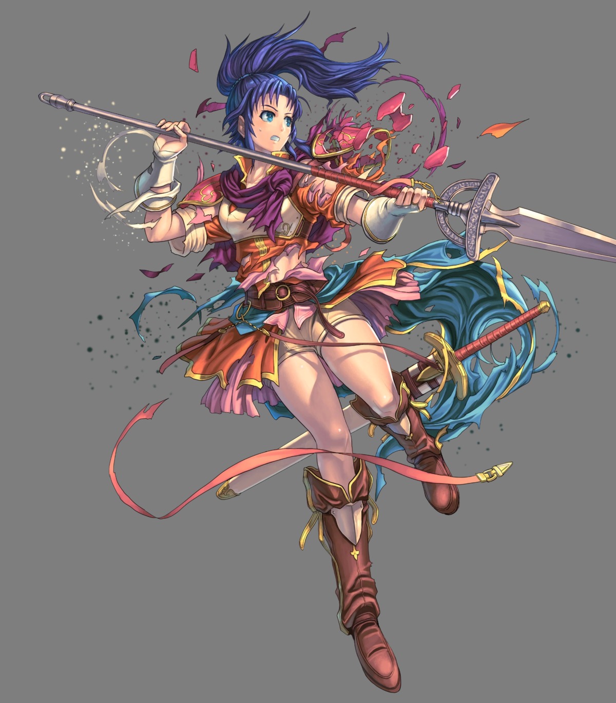 armor, asian_clothes, chris_(fire_emblem), duplicate, fire_emblem, fire_emblem:_shin_monshou_no_nazo, fire_emblem_heroes, heels, izuka_daisuke, my_unit_(onna), nintendo, sword, weapon