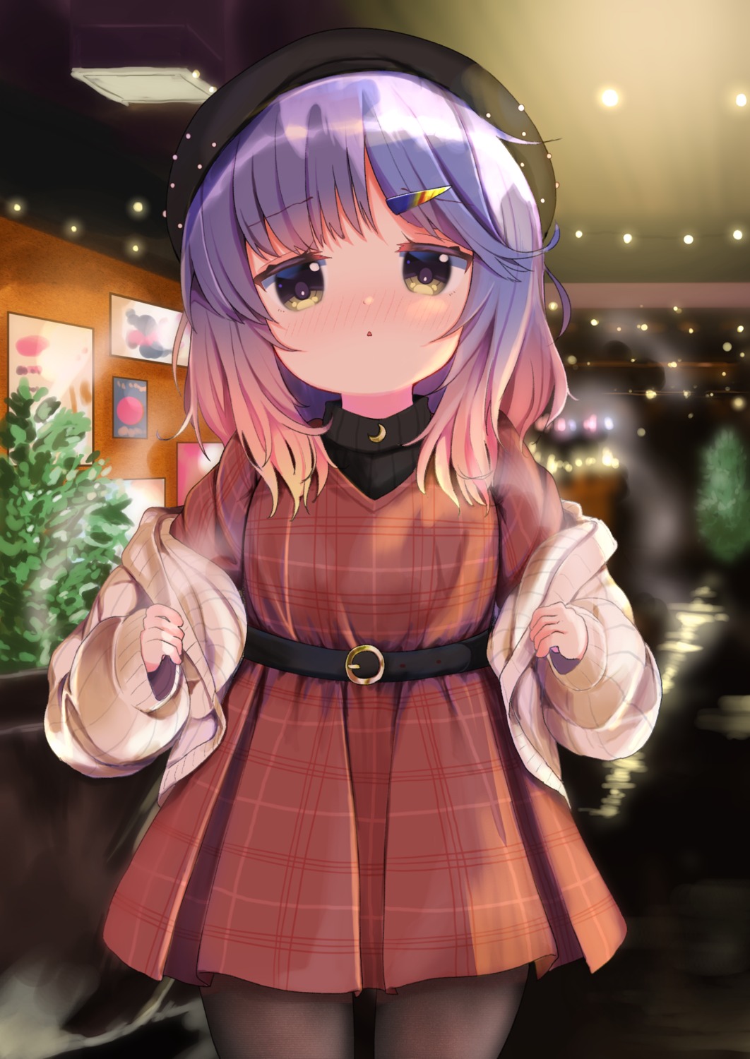 dress, kantai_collection, mugichoko_(mugi_no_choko), pantyhose, sweater, tsushima_(kancolle)