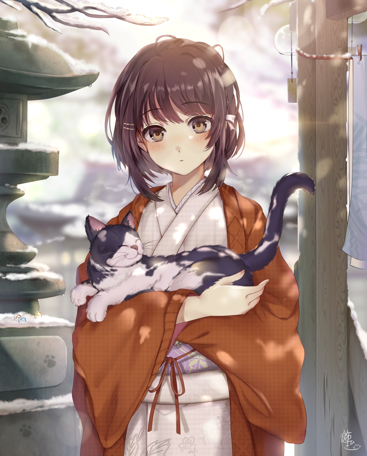 hisao_0111, kimono, neko, sweater