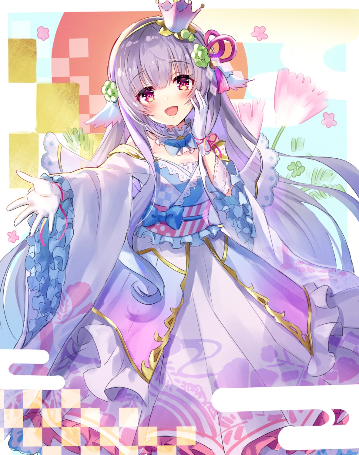 animal_ears, flower_knight_girl, japanese_clothes, nemunoki_(flower_knight_girl), piyoyanagi