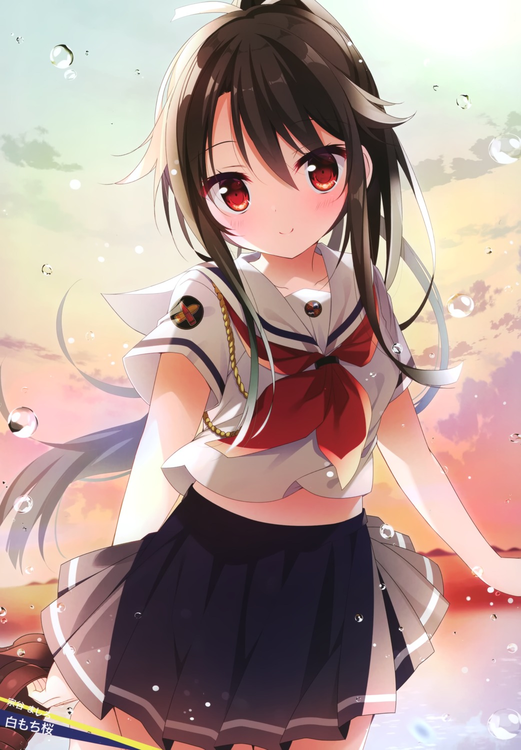 high_school_fleet, munetani_mashiro, seifuku, shiromochi_sakura
