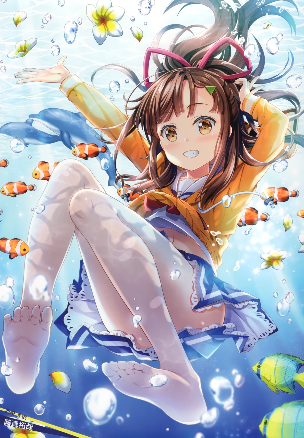 fujima_takuya, high_school_fleet, irizaki_mei, seifuku, skirt_lift, wet