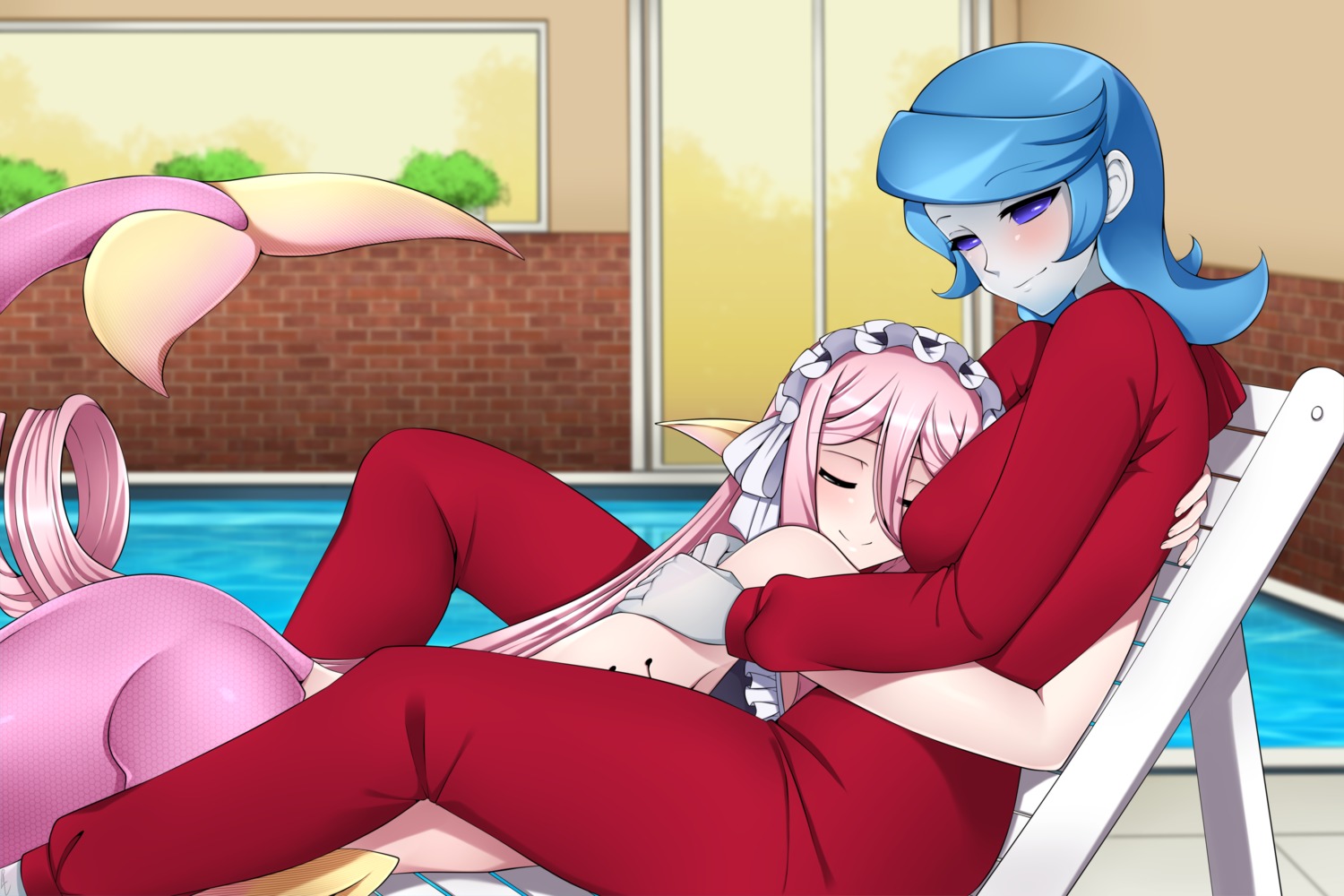 bikini_top, lindaroze, mermaid, meroune_lorelei, monster_girl, monster_musume_no_iru_nichijou, pajama, swimsuits