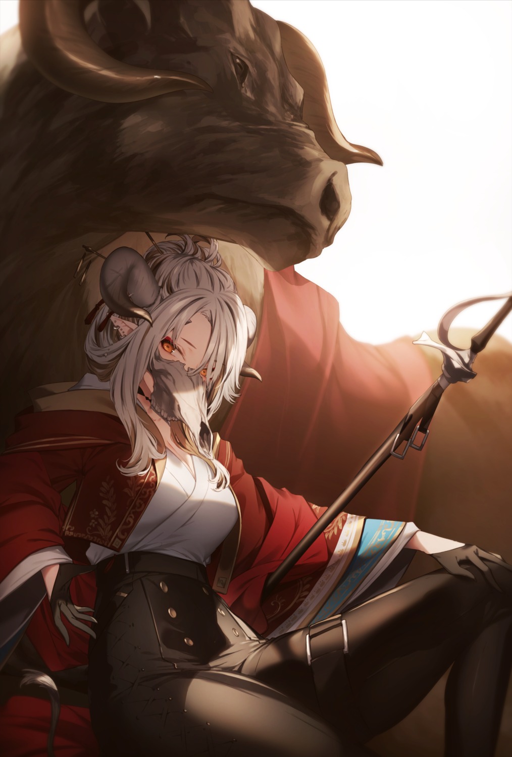 animal_ears, genyaky, horns, kyouya_(mukuro238), sword