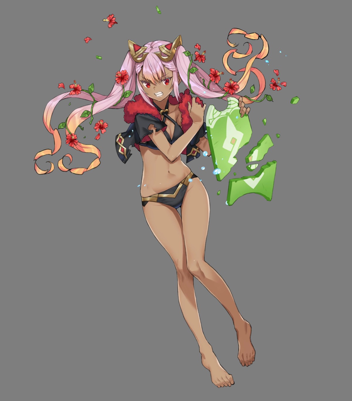 bikini, cleavage, duplicate, fire_emblem, fire_emblem_heroes, laevatein_(fire_emblem), nintendo, open_shirt