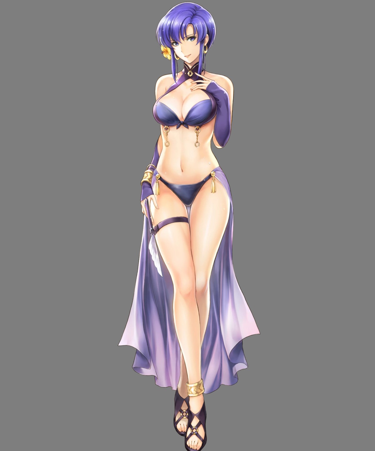 bikini, cleavage, duplicate, fire_emblem, fire_emblem:_rekka_no_ken, fire_emblem_heroes, garter, nintendo, see_through, swimsuits, ursula_(fire_emblem), weapon, yamada_koutarou