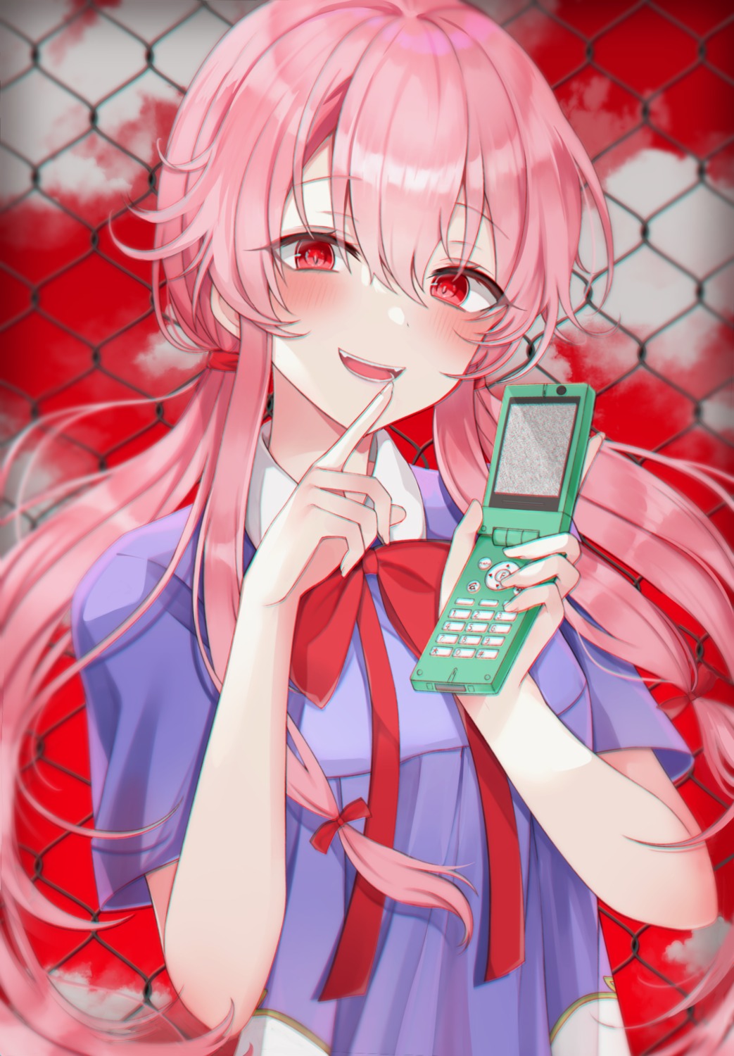 49_(yonkyuu), artist_revision, gasai_yuno, mirai_nikki, seifuku