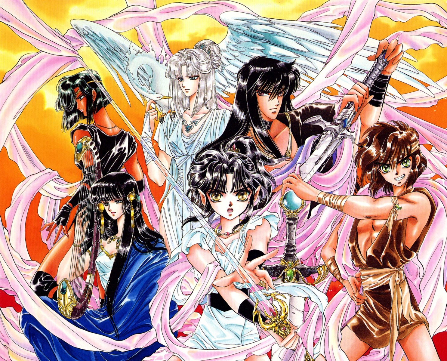ashura, clamp, karura-ou, kendappa-ou, rgveda, ryuu-ou, souma, yasha-ou
