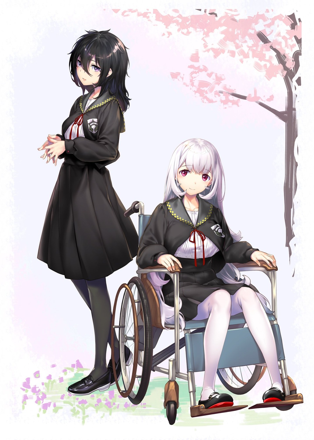 hinasaki, pantyhose, seifuku