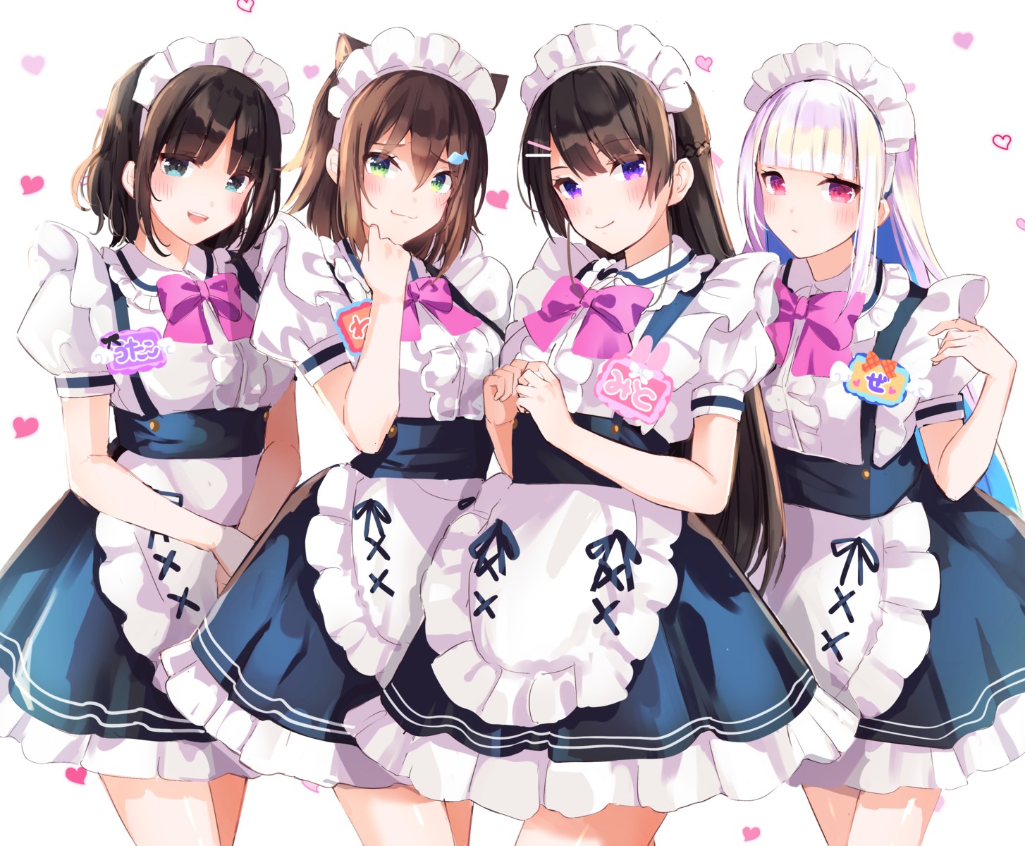 animal_ears, fumino_tamaki, goroo_(eneosu), lize_helesta, maid, nekomimi, nijisanji, suzuka_utako