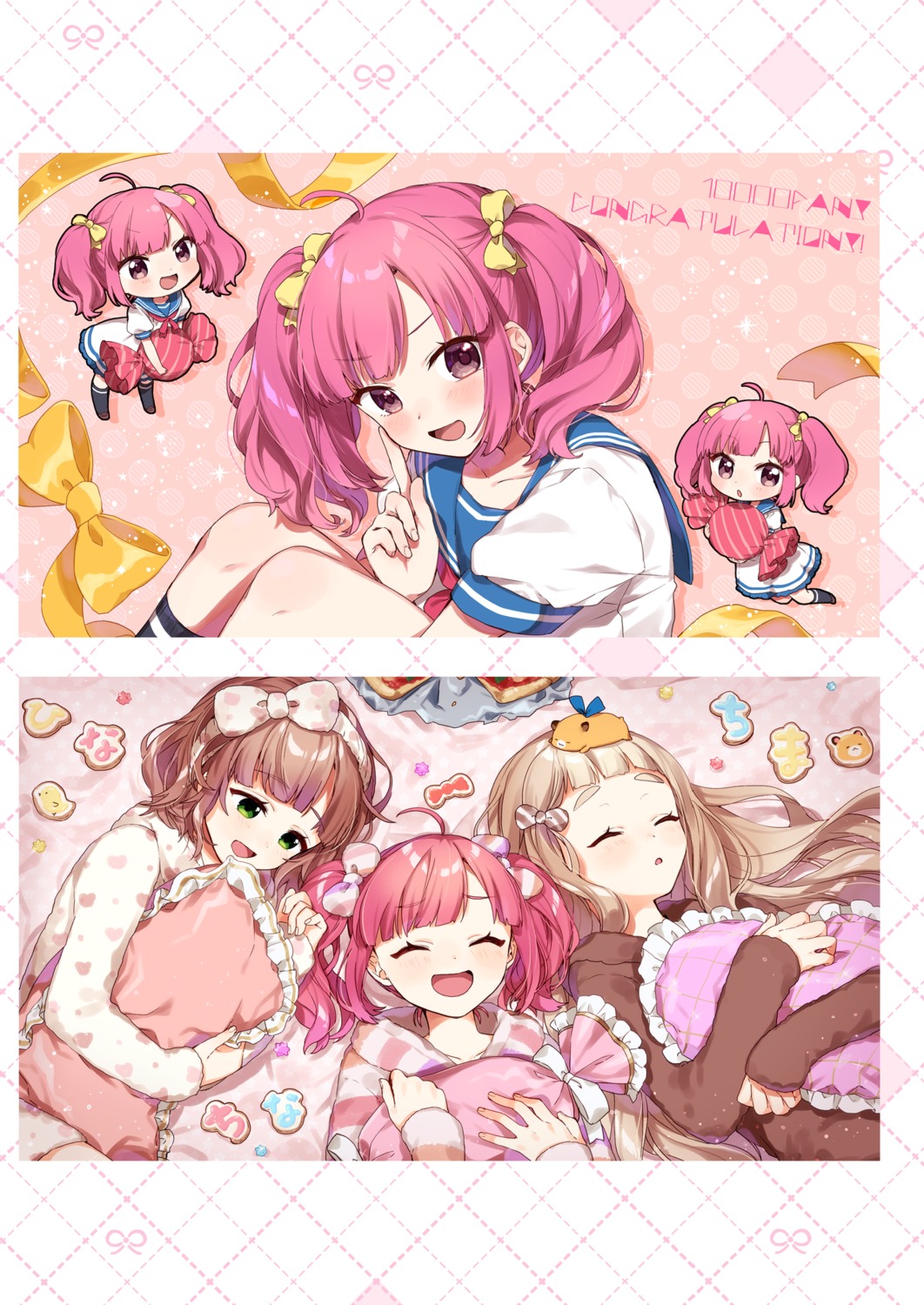 achikita_chinami, asuka_hina, machita_chima, nijisanji, nijisanji_seeds, seifuku, yamabukiiro