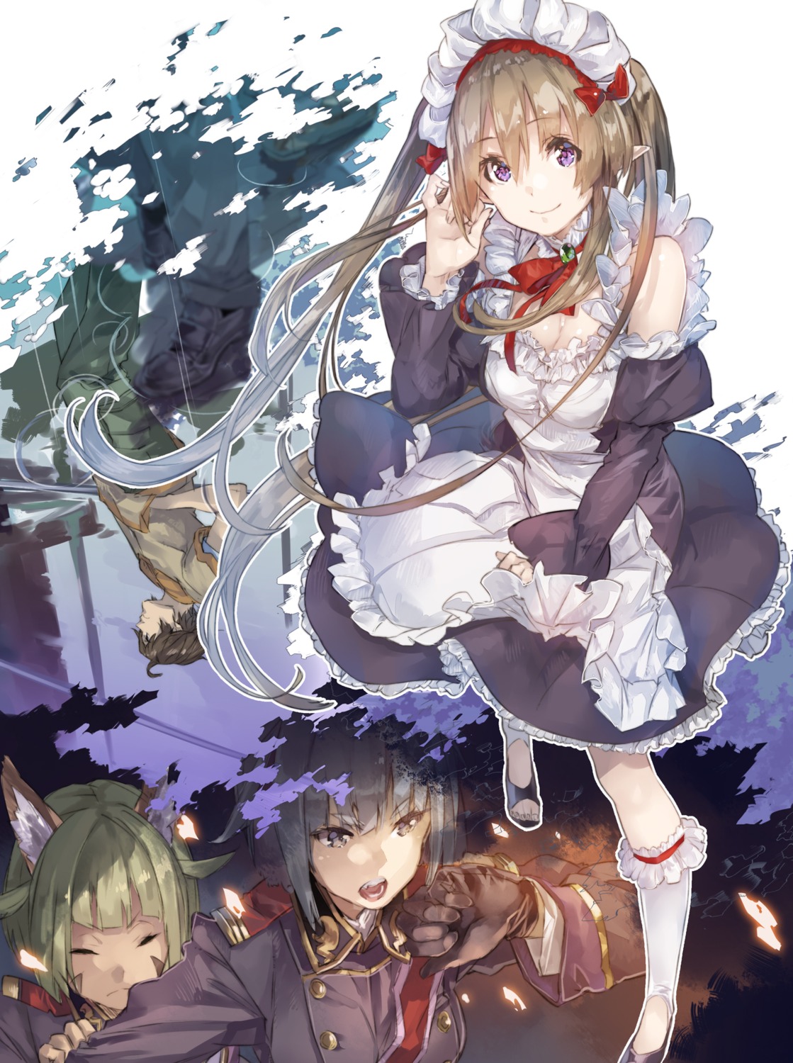 cleavage, kanou_shinichi, maid, myuseru_foaran, outbreak_company, possible_duplicate, yuugen