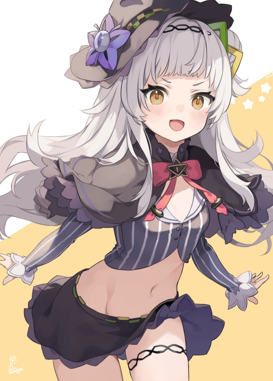 garter, hololive, kurige_horse, murasaki_shion, skirt_lift