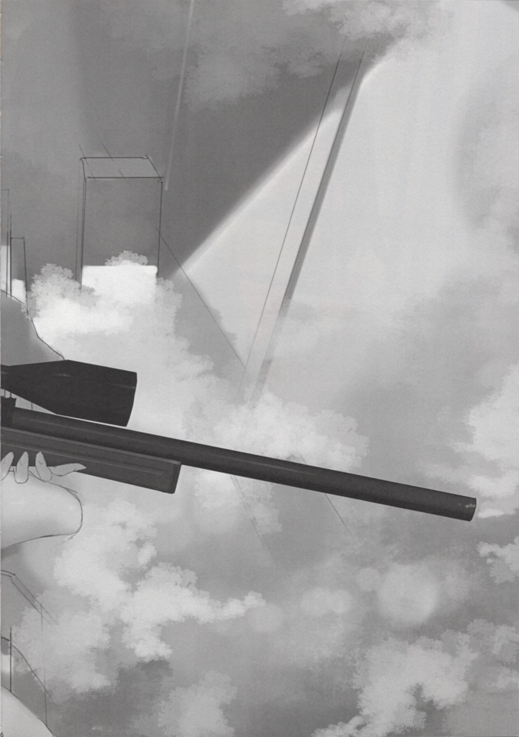 fikusipu, gun, misaka_imouto, monochrome, toaru_kagaku_no_railgun, toaru_majutsu_no_index