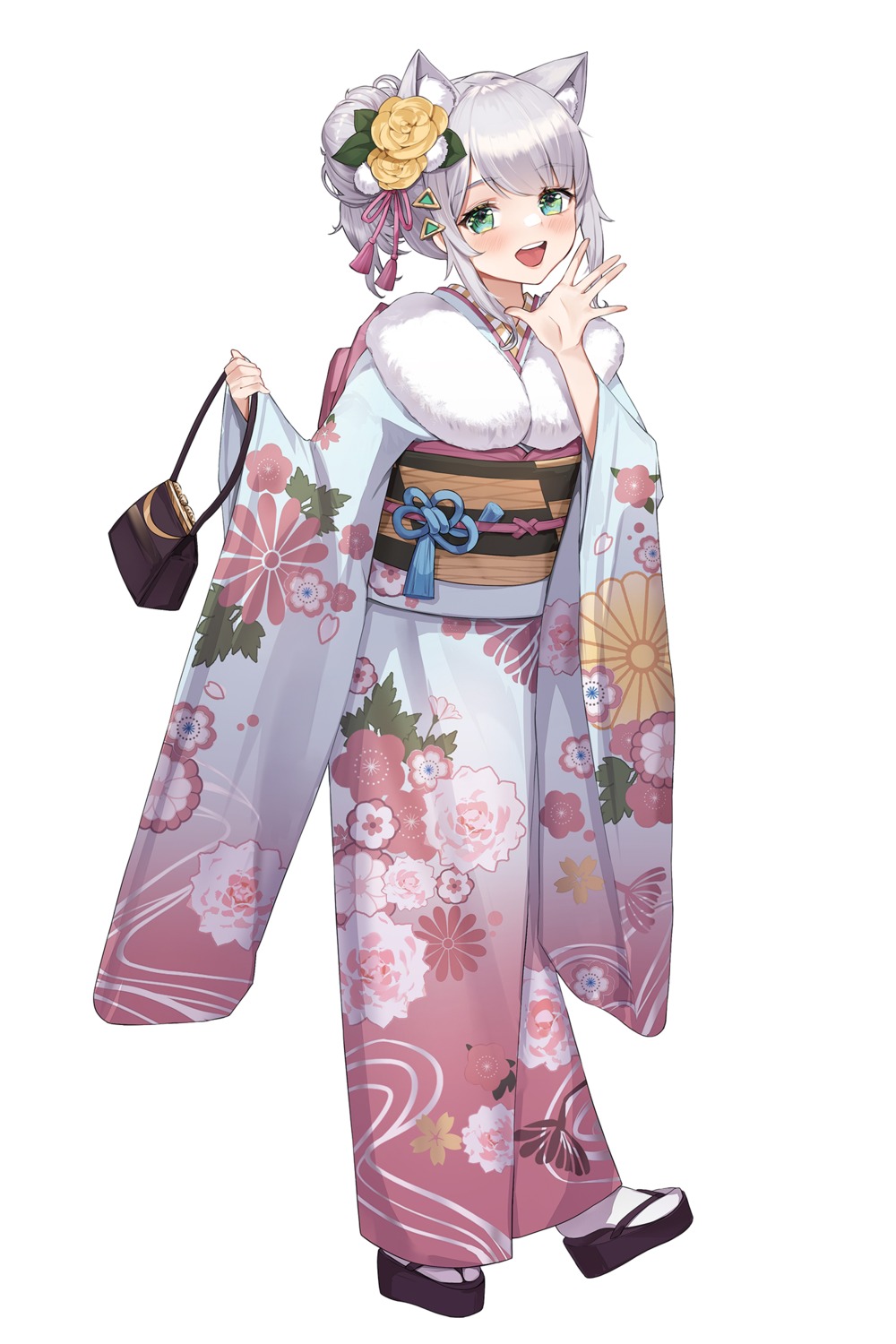 animal_ears, kimono, kokko_(kokko3045)
