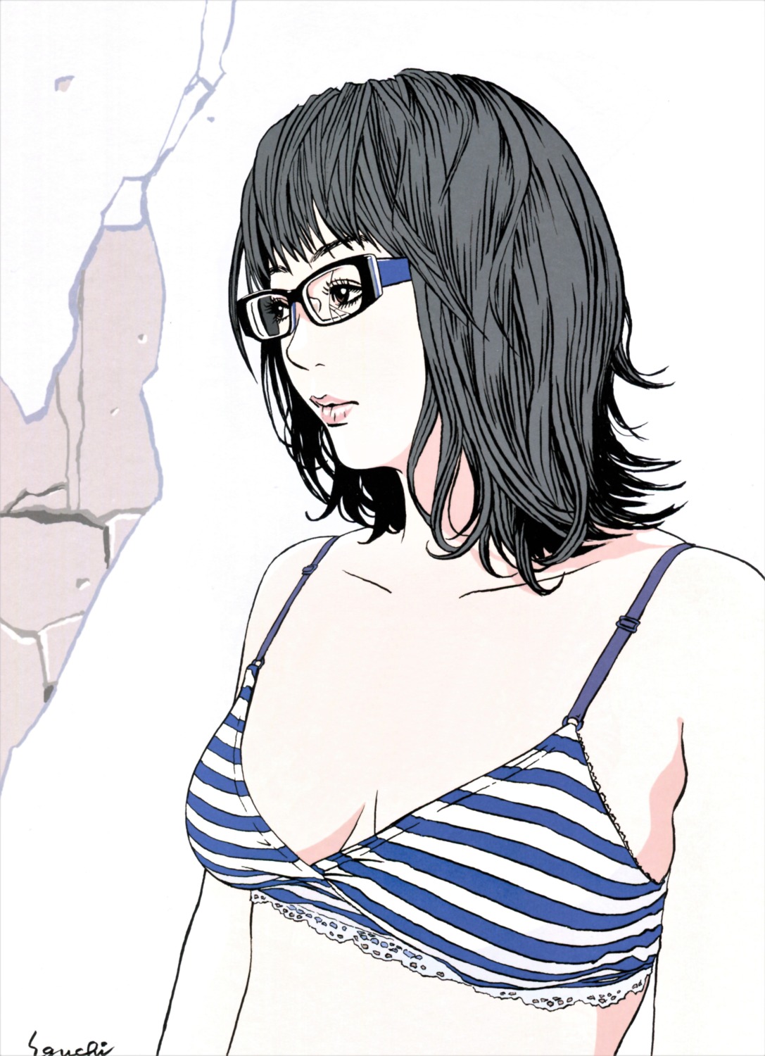 bra, eguchi_hisashi, megane