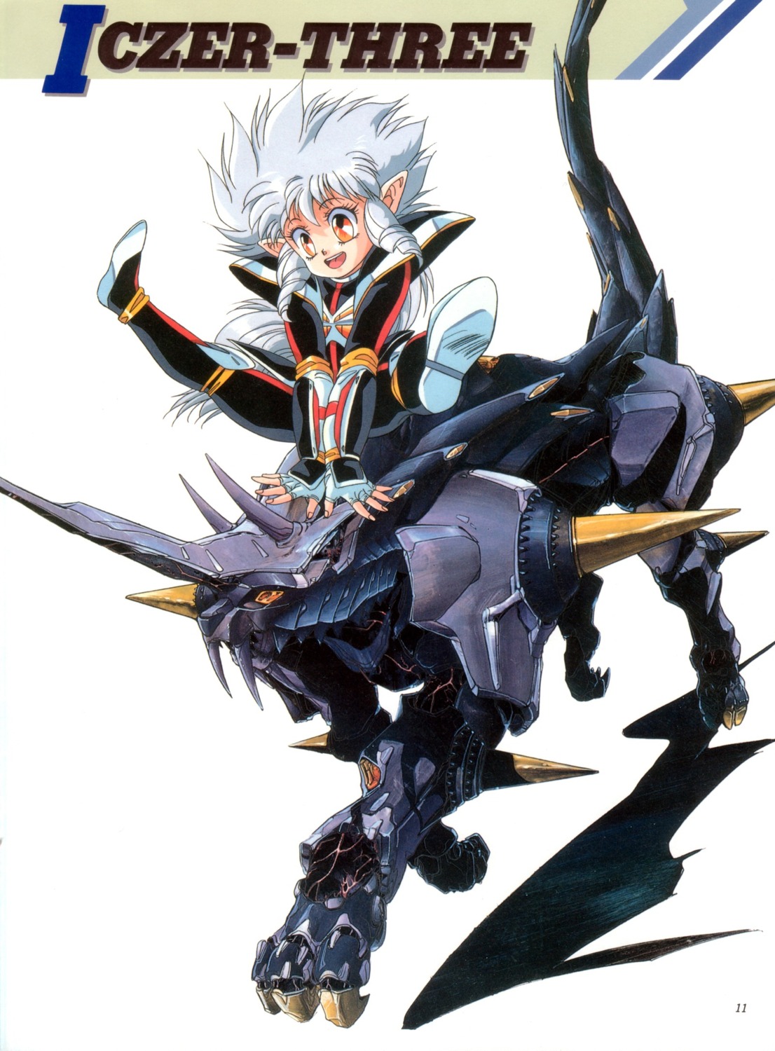 bodysuit, bouken!_iczer-3, elf, hirano_toshihiro, iczer-3, mecha, pointy_ears