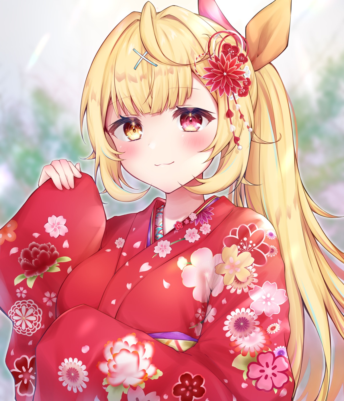 heterochromia, hoshikawa_sara, japanese_clothes, nijisanji, zky_(oekaky)