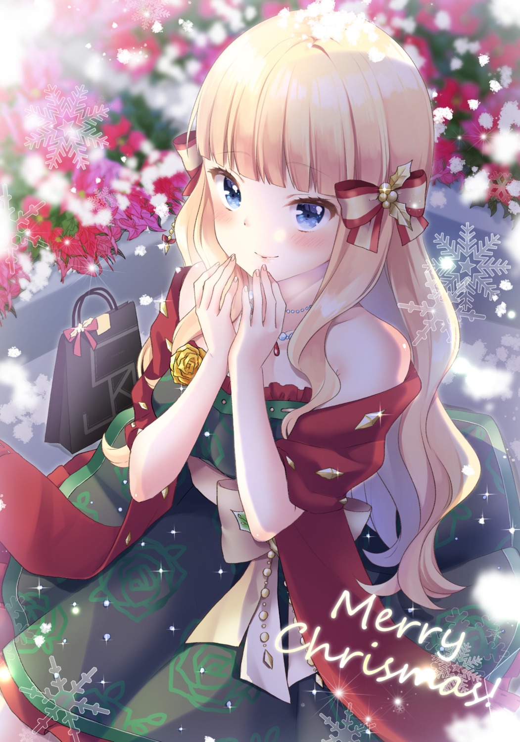 christmas, dress, kuune_rin, princess_connect!, princess_connect!_re:dive, sasaki_saren