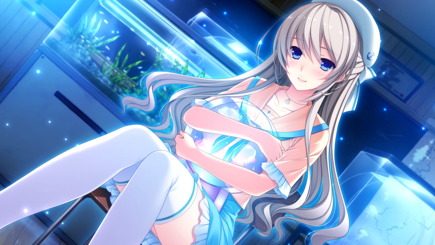 game_cg, hoshi_ori_yume_mirai, koizumi_amane, okihara_misa, seifuku, thighhighs, tone_work's