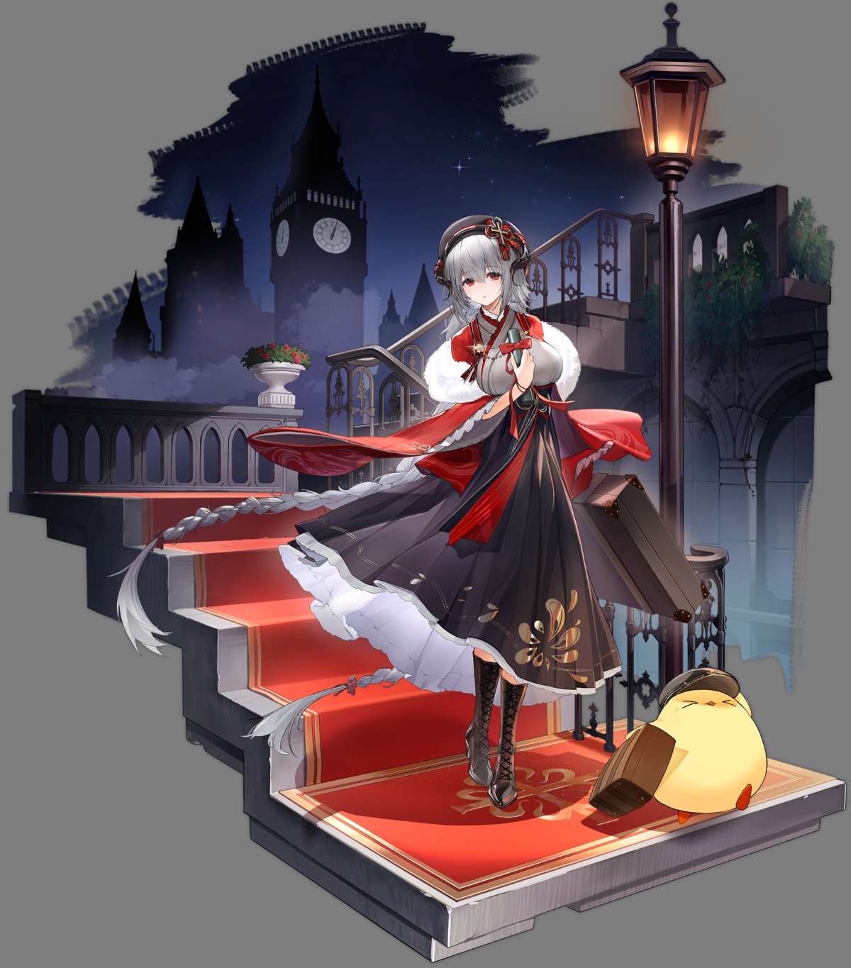 azur_lane, horns, japanese_clothes, manjuu_(azur_lane), nurnberg_(azur_lane), skirt_lift, transparent_png, yyy_(zelda10010)