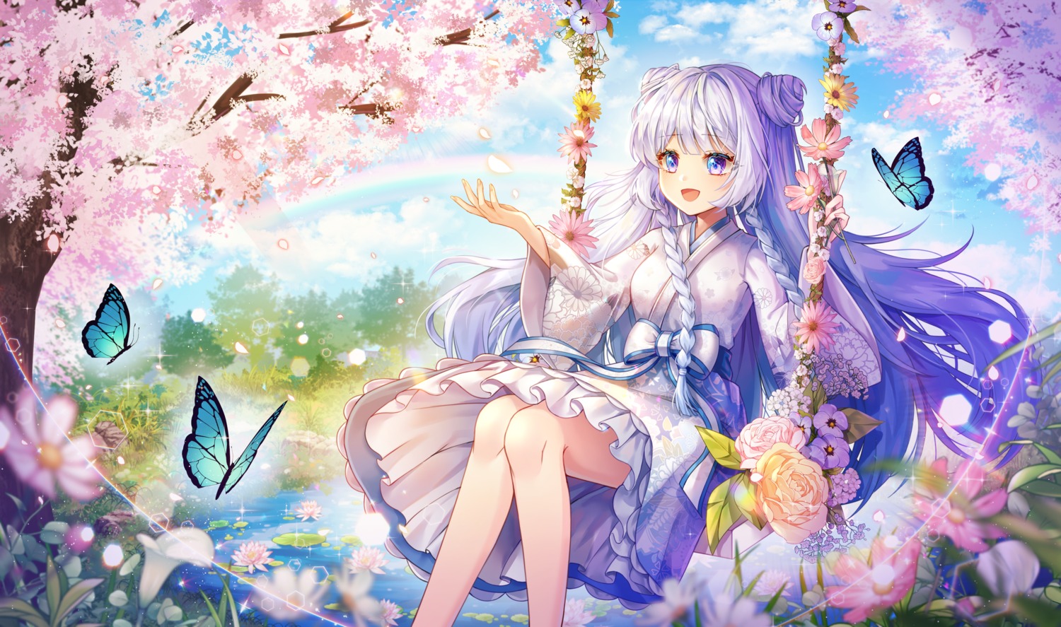 asian_clothes, hayun, skirt_lift