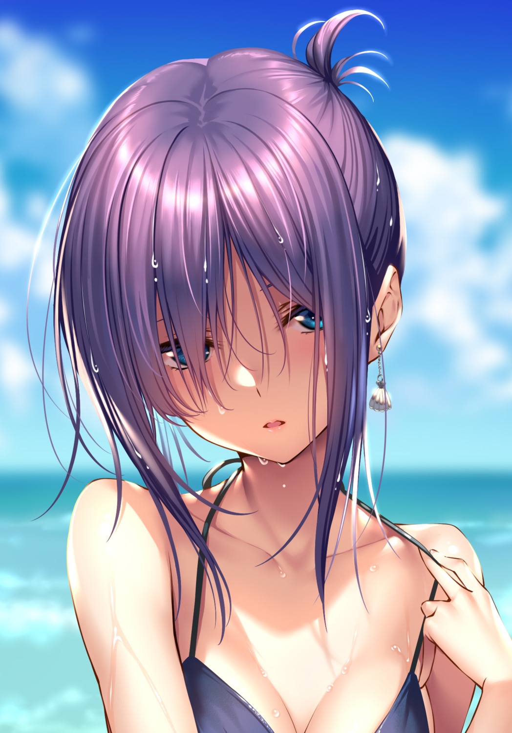 bikini_top, cleavage, hanikami_kanojo, miyatsuki_yuna, piromizu, swimsuits, wet