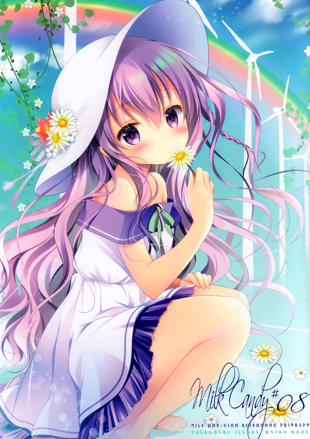 dress, milk_bar, shirogane_hina, skirt_lift, summer_dress