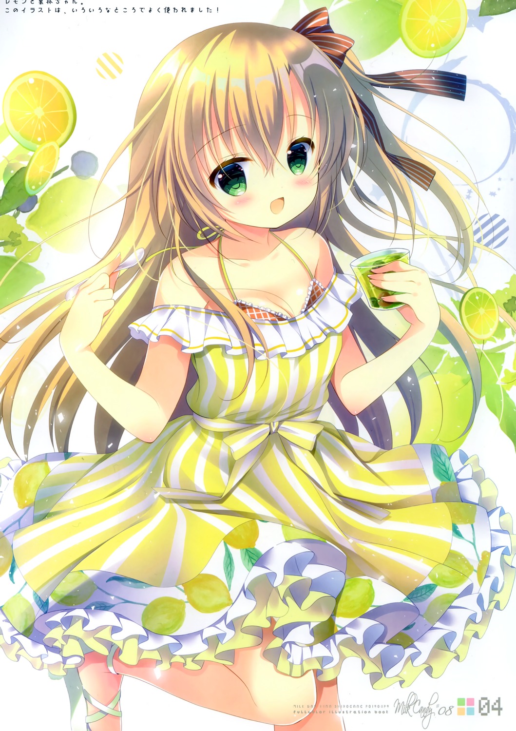 bikini_top, cleavage, dress, milk_bar, shirogane_hina, summer_dress, swimsuits