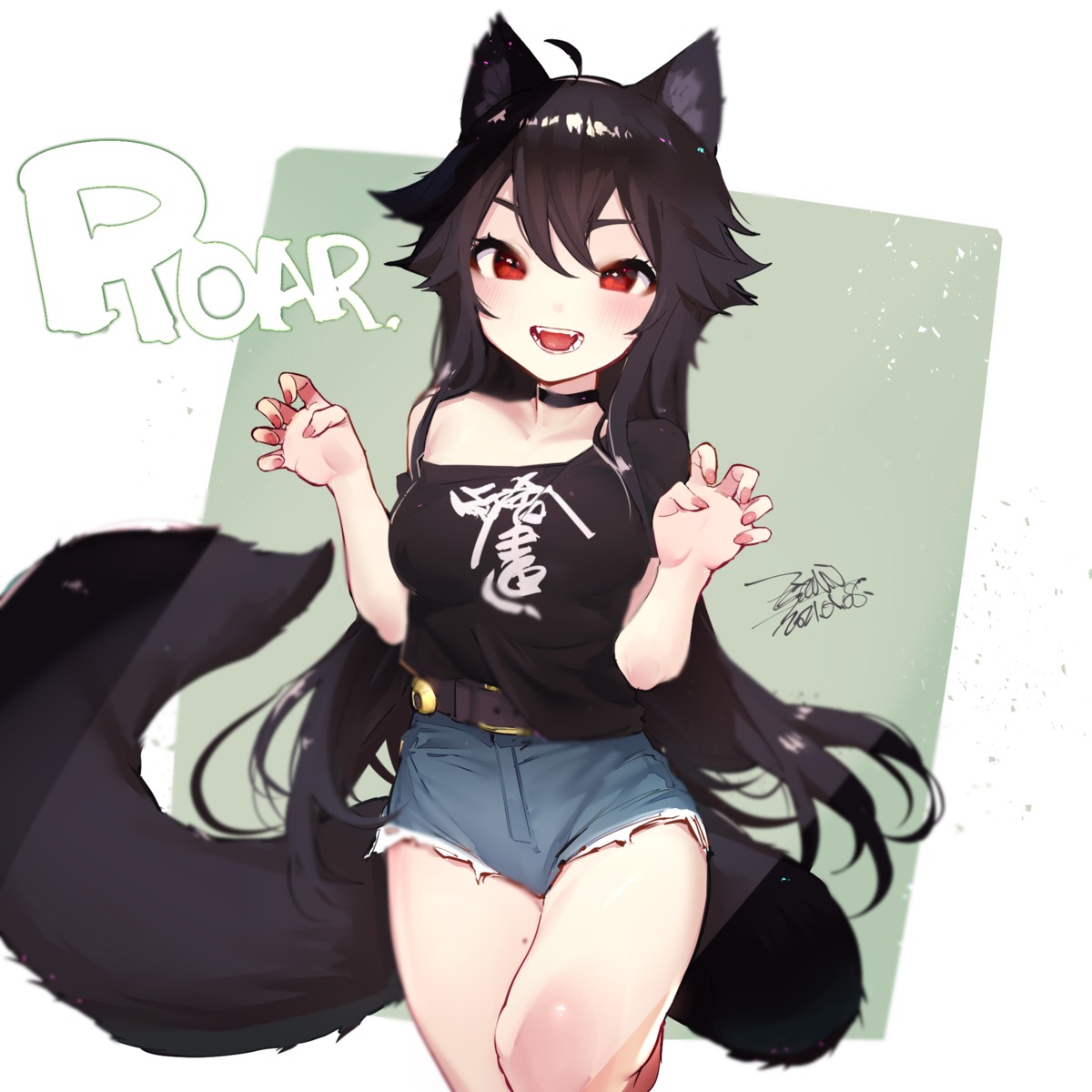 animal_ears, ejami, kitsune, tail