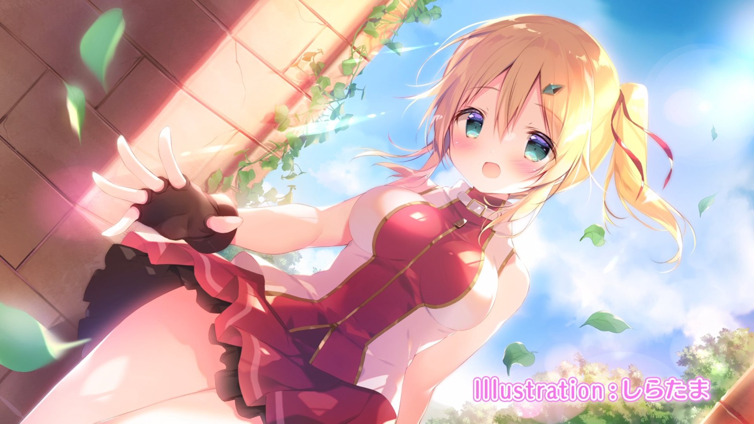 emma_brightness, endcard, ore_dake_haireru_kakushi_dungeon, shiratama, skirt_lift