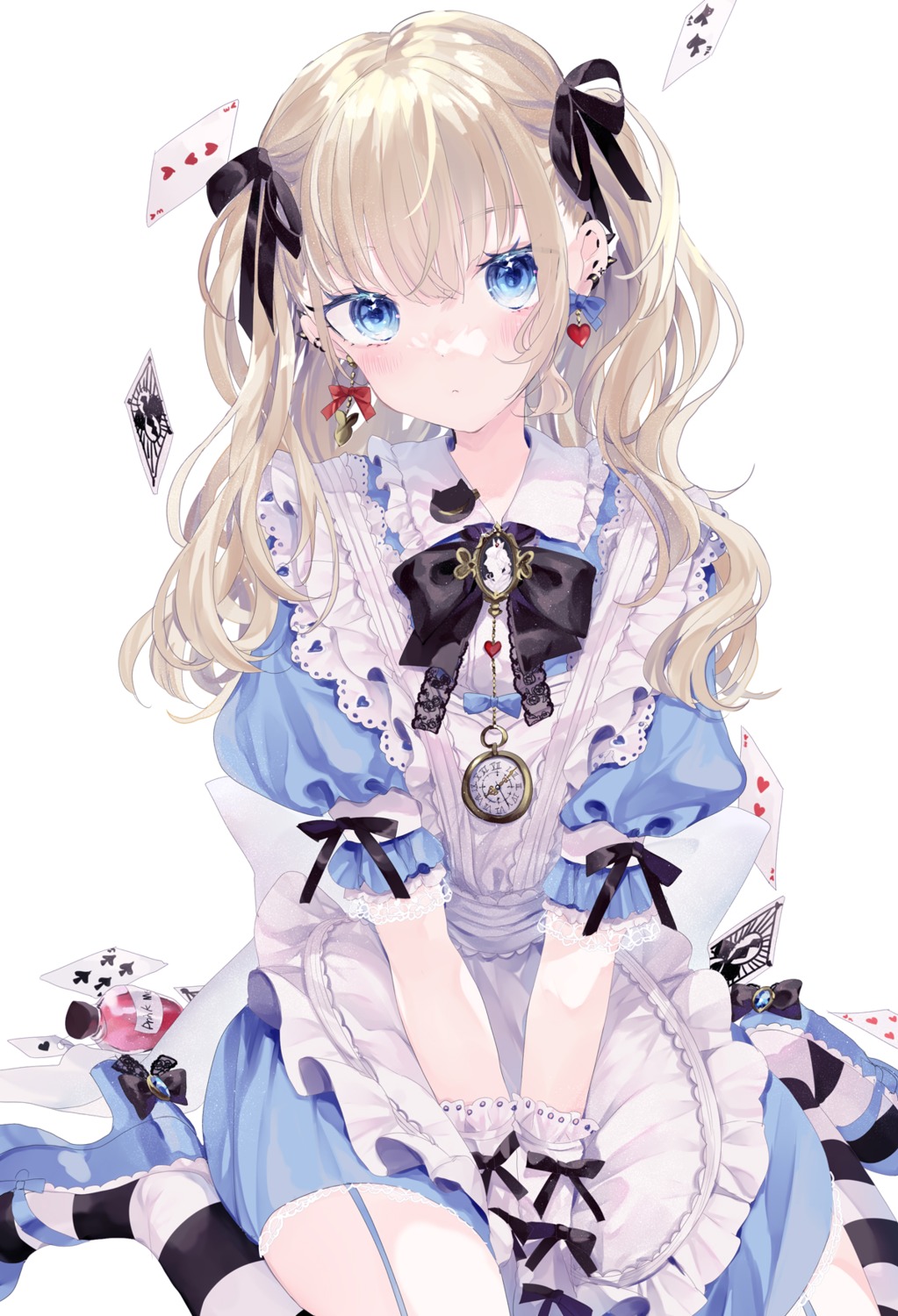 alice, alice_in_wonderland, dress, heels, remimim, stockings, thighhighs
