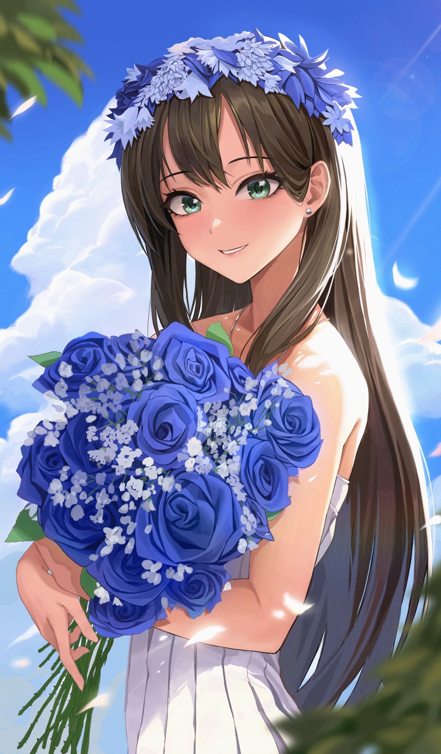dress, moon_(yfsp7823), shibuya_rin, summer_dress, the_idolm@ster, the_idolm@ster_cinderella_girls