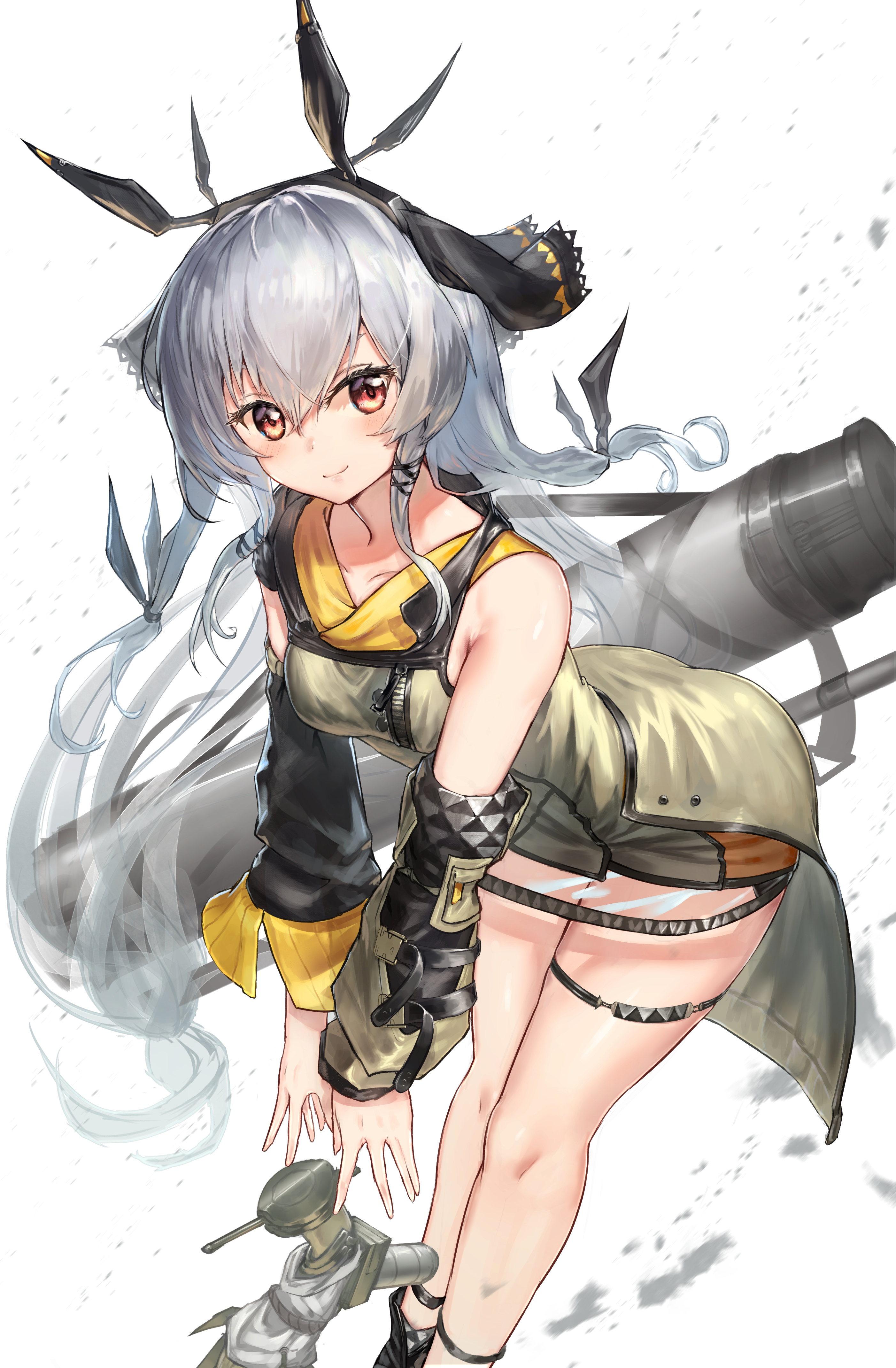 arknights, garter, see_through, weedy_(arknights), yuji
