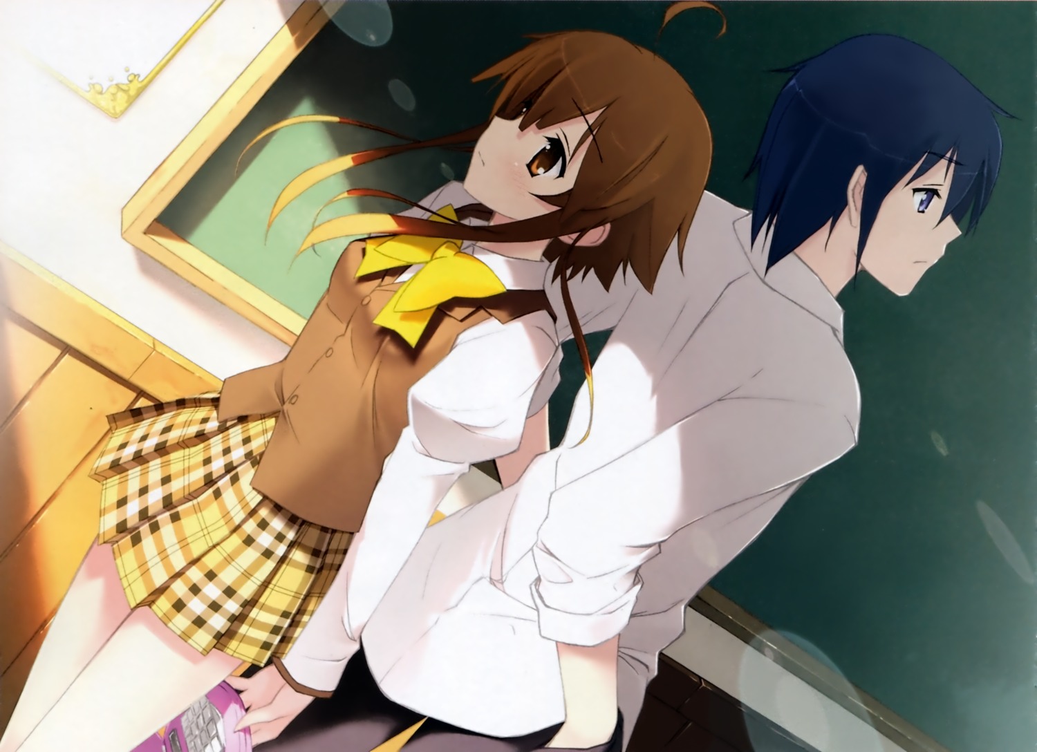 kantoku, kogamura_uril, mitaoka_ragnus, seifuku, shinkyoku_soukai_polyphonica, shinkyoku_soukai_polyphonica_aphonic_songbird