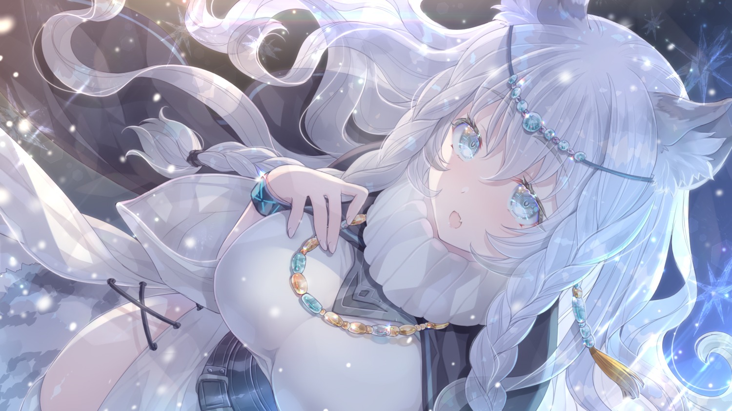 animal_ears, arknights, pramanix_(arknights), soukuu_kizuna, tail, thighhighs