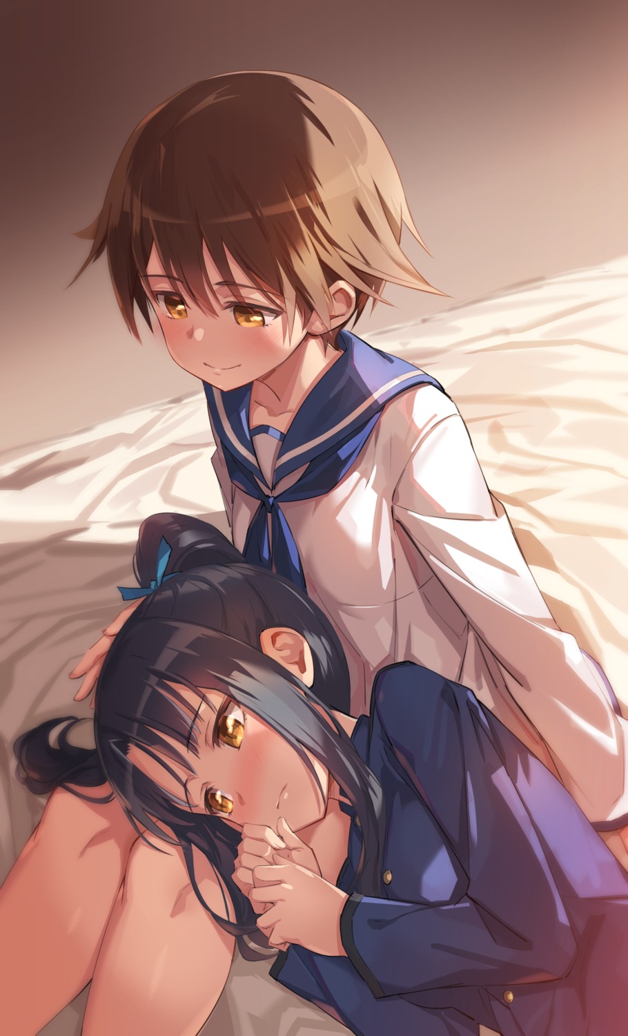 hattori_shizuka, miyafuji_yoshika, seifuku, strike_witches, tagme, yuri