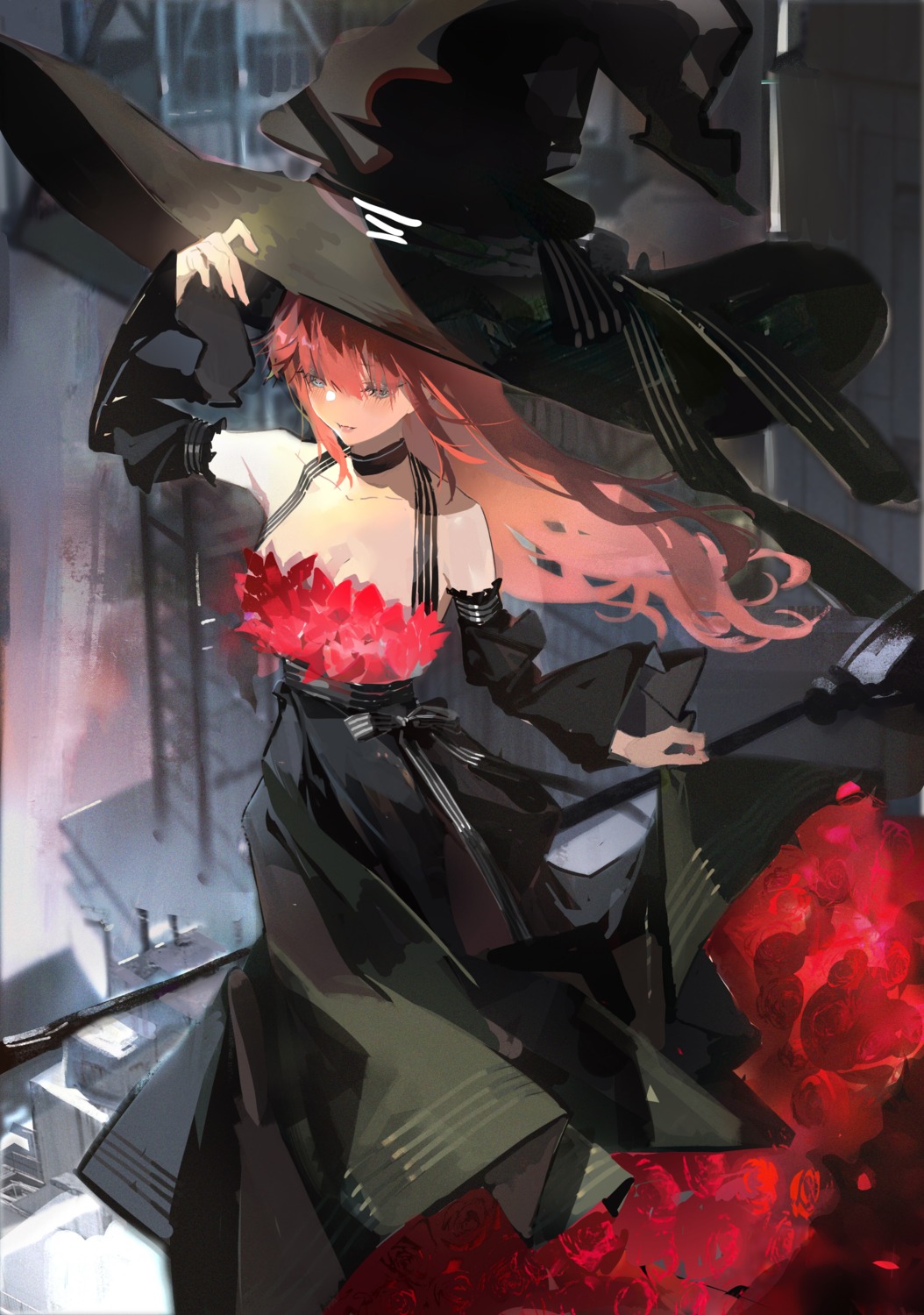 cleavage, dress, soungruan_mian_mao, witch